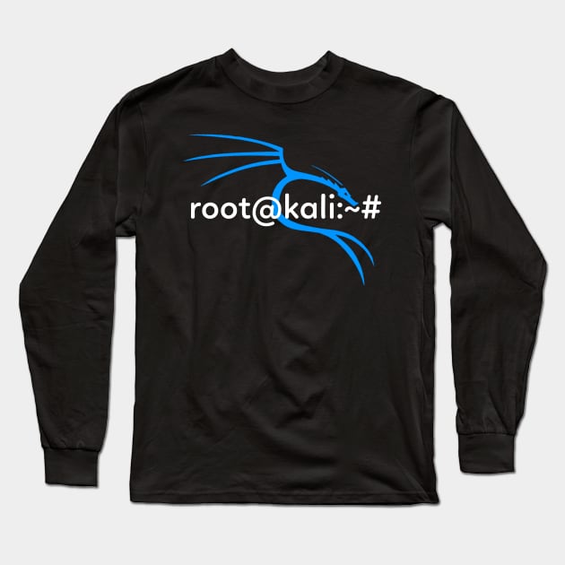 Cyber Security - Kali Linux Root Long Sleeve T-Shirt by Cyber Club Tees